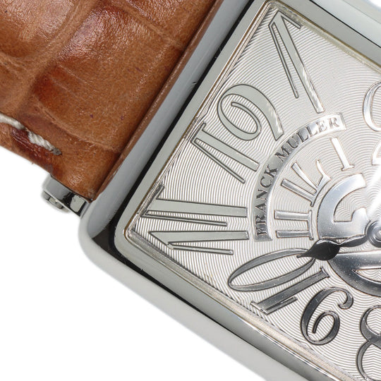 FRANCK MULLER Watches Quartz 1002QZRELFM Stainless Steel , Stainless Steel , Leather Silver Long Island Limited to 150 pieces Silver dial mens Used Authentic