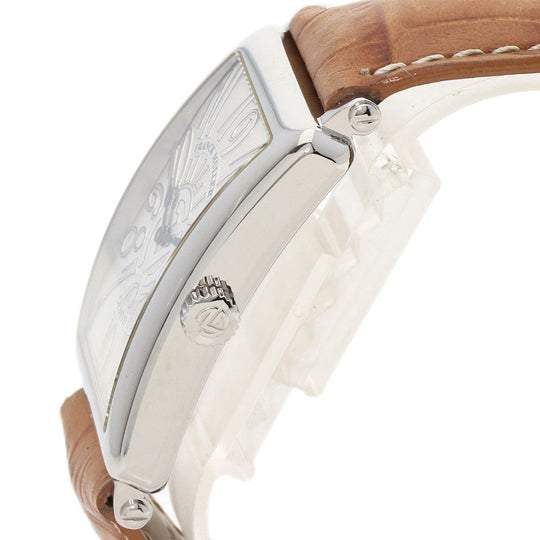 FRANCK MULLER Watches Quartz 1002QZRELFM Stainless Steel , Stainless Steel , Leather Silver Long Island Limited to 150 pieces Silver dial mens Used Authentic