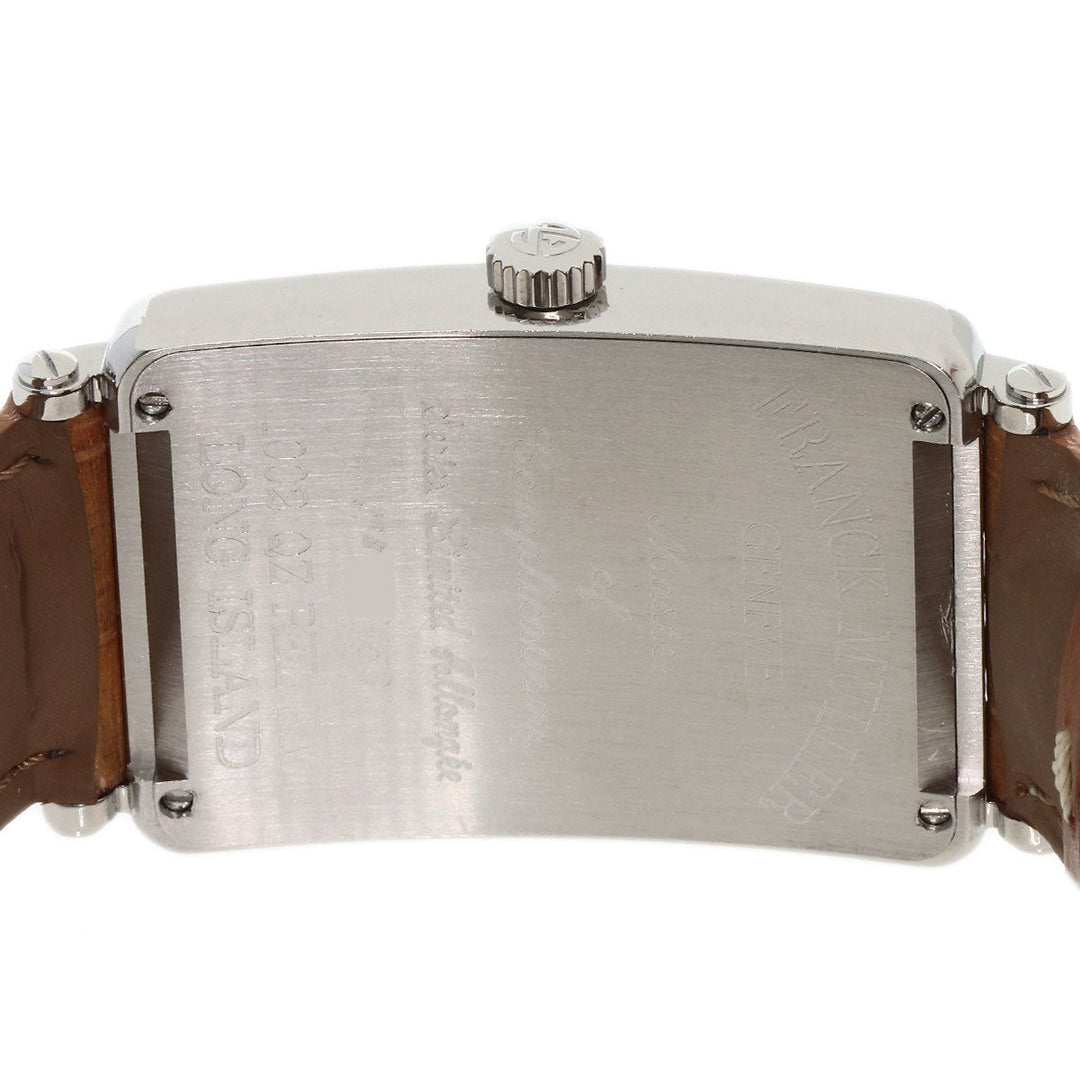 FRANCK MULLER Watches Quartz 1002QZRELFM Stainless Steel , Stainless Steel , Leather Silver Long Island Limited to 150 pieces Silver dial mens Used Authentic