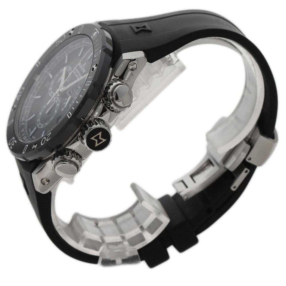 EDOX Watches Quartz 10221-3-NIBU2 Stainless Steel Silver Chrono Offshore 1 Black carbon dial