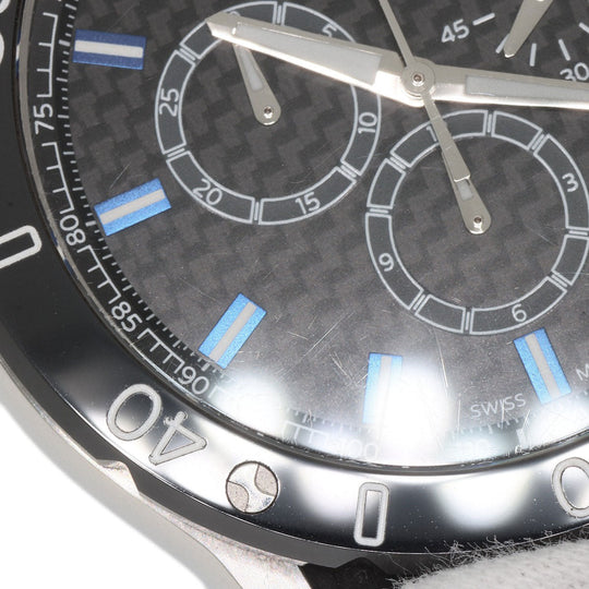 EDOX Watches Quartz 10221-3-NIBU2 Stainless Steel Silver Chrono Offshore 1 Black carbon dial
