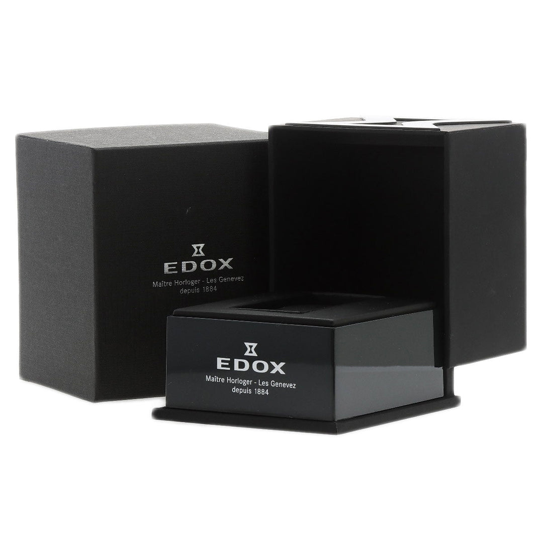 EDOX Watches Quartz 10221-3-NIBU2 Stainless Steel Silver Chrono Offshore 1 Black carbon dial