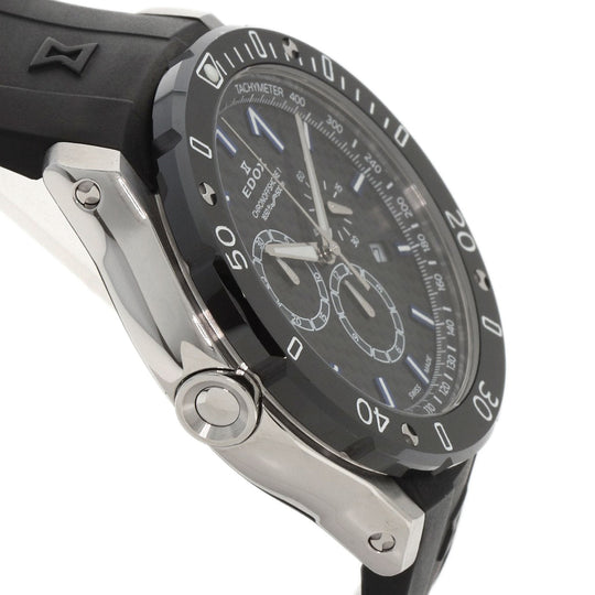 EDOX Watches Quartz 10221-3-NIBU2 Stainless Steel Silver Chrono Offshore 1 Black carbon dial