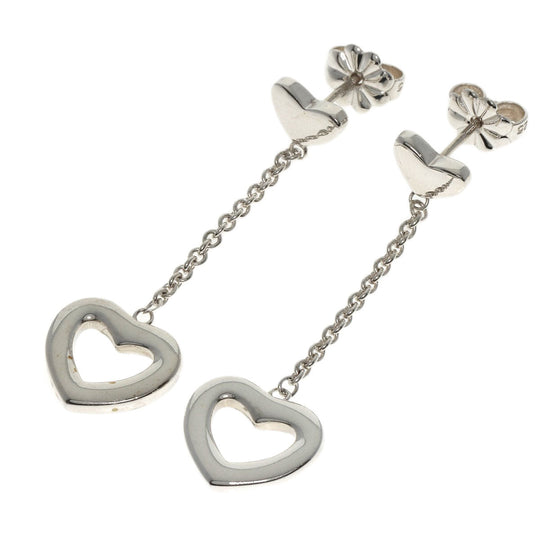 TIFFANY&Co. Pierce SV Silver Open heart drop Women Used Authentic
