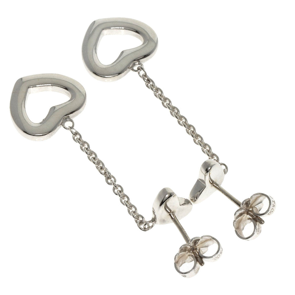 TIFFANY&Co. Pierce SV Silver Open heart drop Women Used Authentic