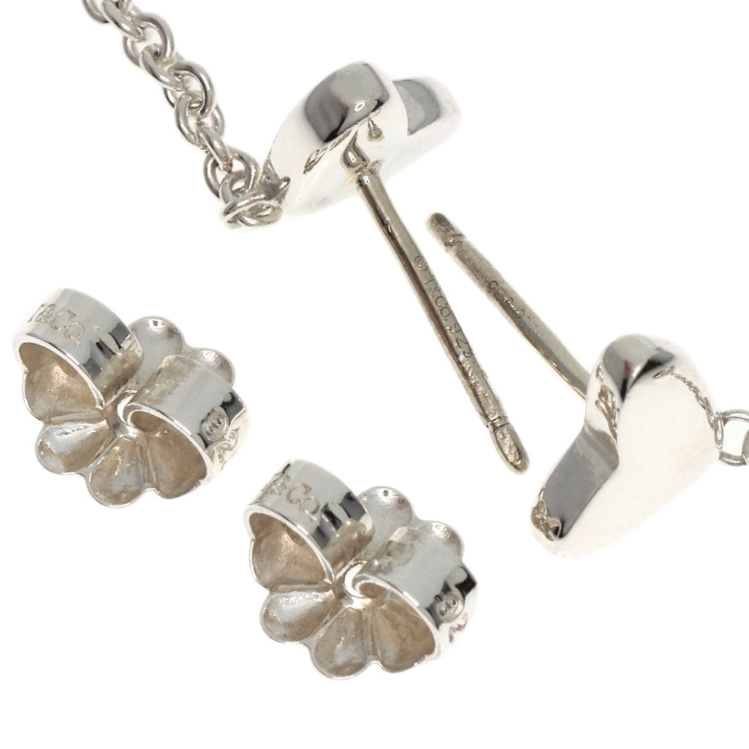 TIFFANY&Co. Pierce SV Silver Open heart drop Women Used Authentic