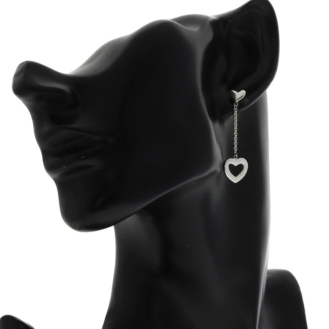 TIFFANY&Co. Pierce SV Silver Open heart drop Women Used Authentic