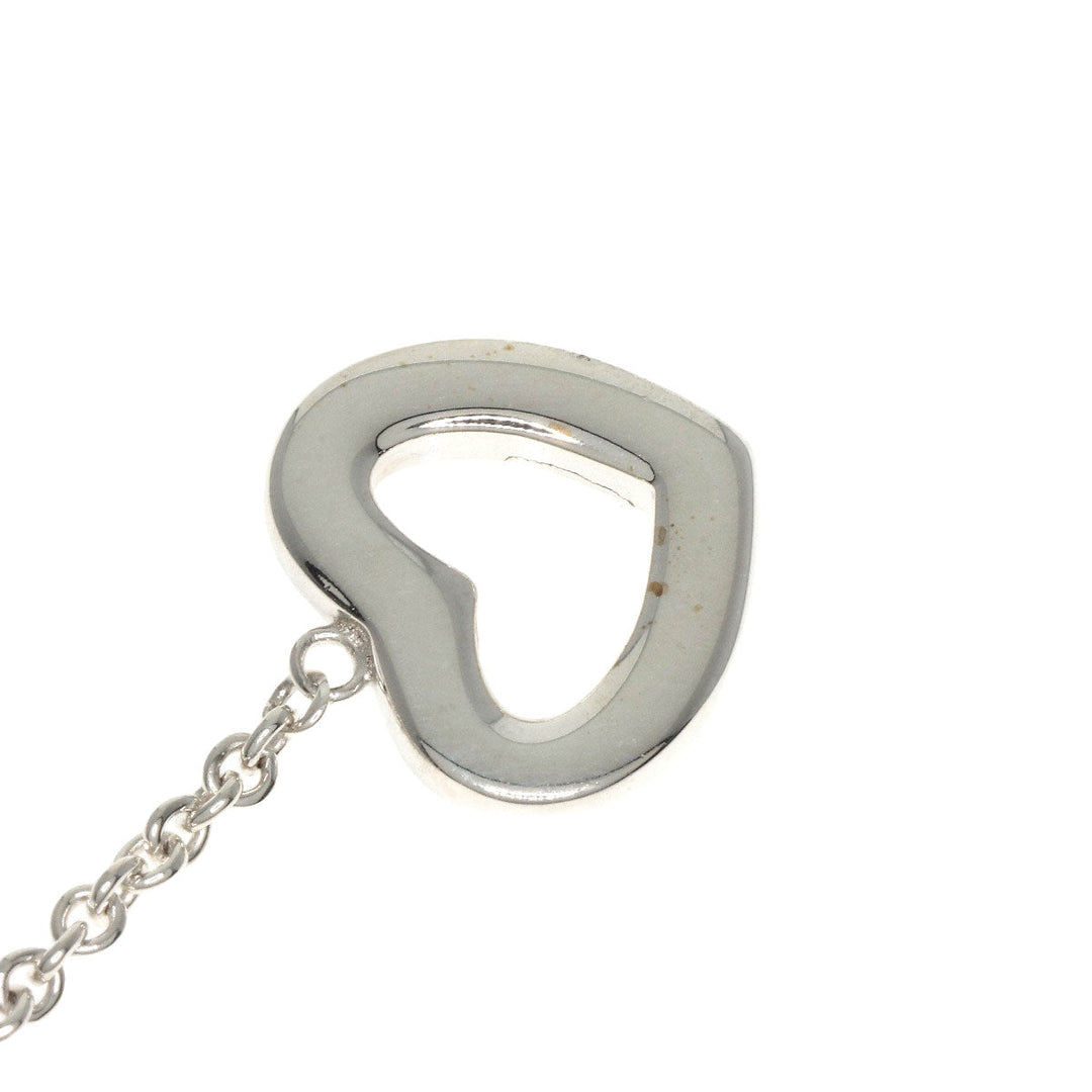 TIFFANY&Co. Pierce SV Silver Open heart drop Women Used Authentic