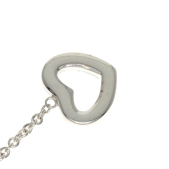 TIFFANY&Co. Pierce SV Silver Open heart drop Women Used Authentic