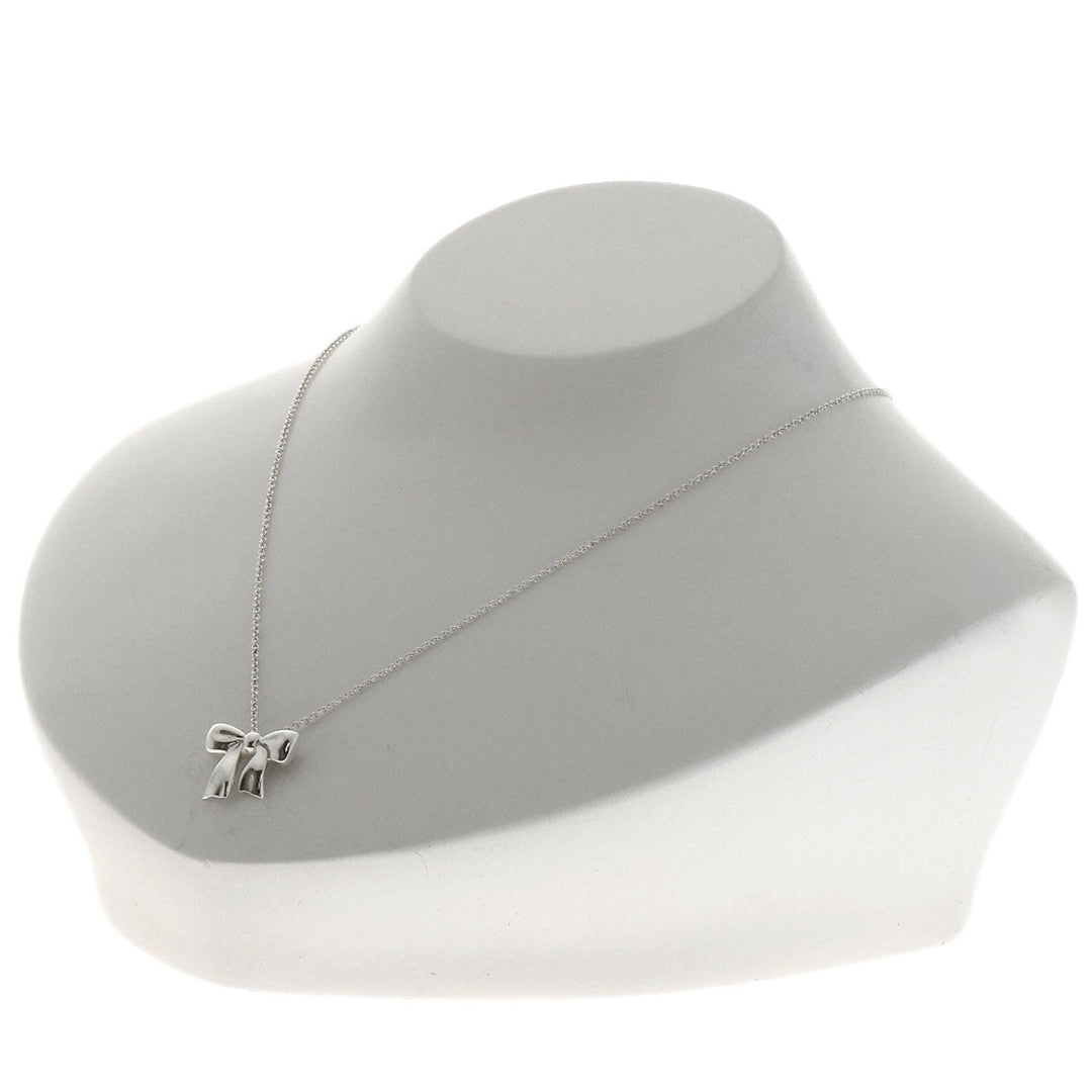 TIFFANY&Co. Necklace SV Silver ribbon Women Used Authentic