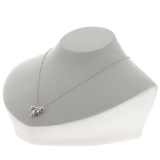 TIFFANY&Co. Necklace SV Silver ribbon Women Used Authentic