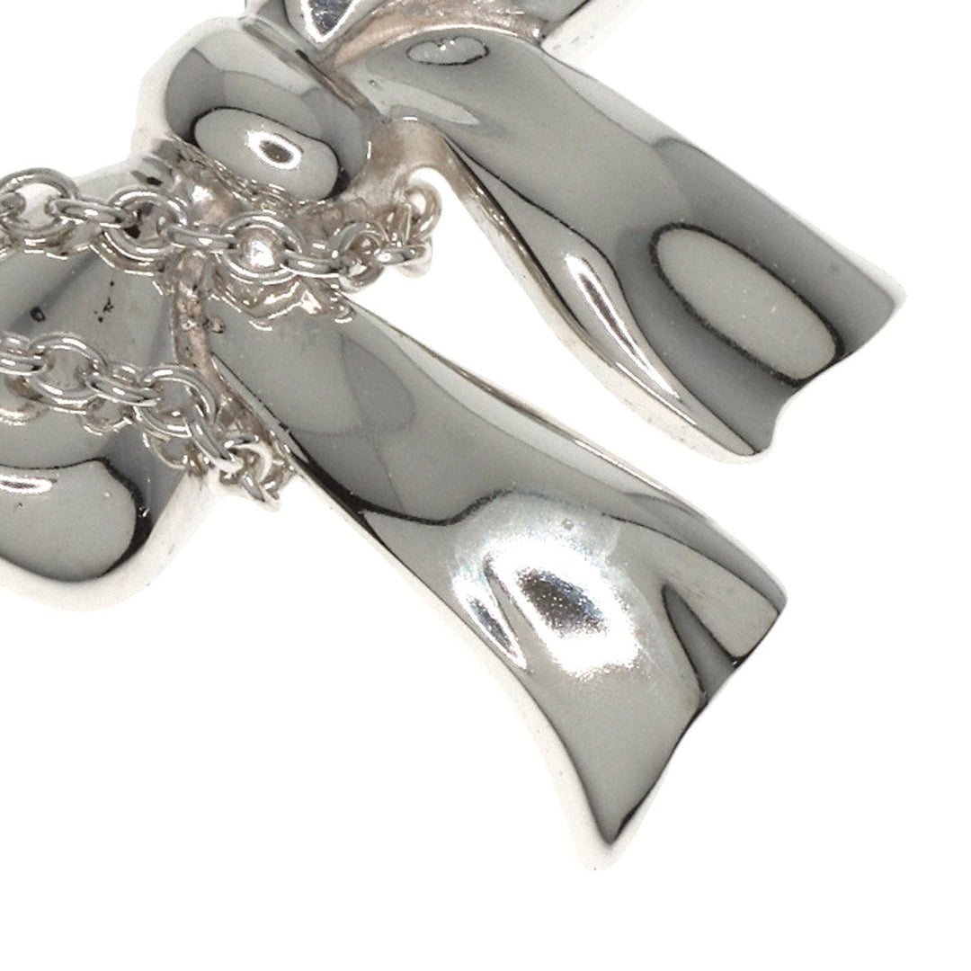TIFFANY&Co. Necklace SV Silver ribbon Women Used Authentic