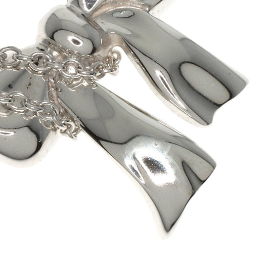 TIFFANY&Co. Necklace SV Silver ribbon Women Used Authentic
