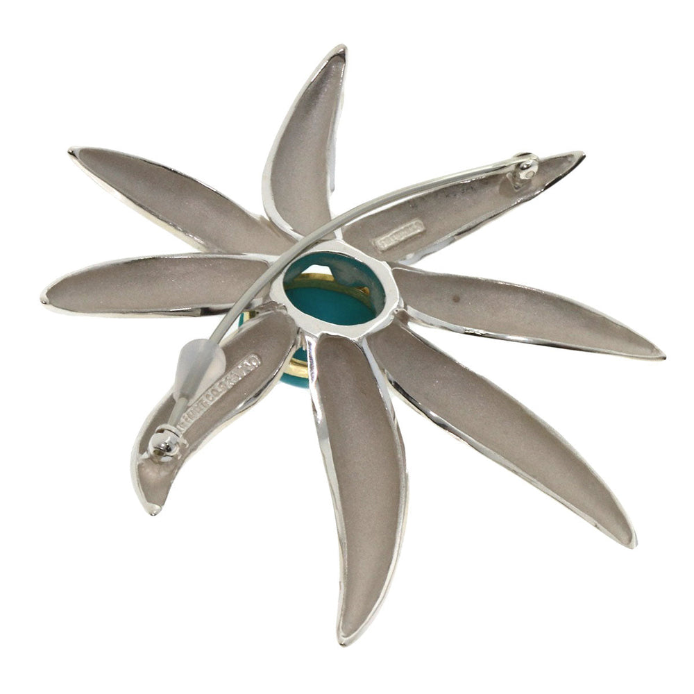 TIFFANY&Co. Brooch SV Silver Fireworks Turquoise