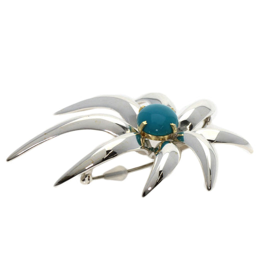 TIFFANY&Co. Brooch SV Silver Fireworks Turquoise