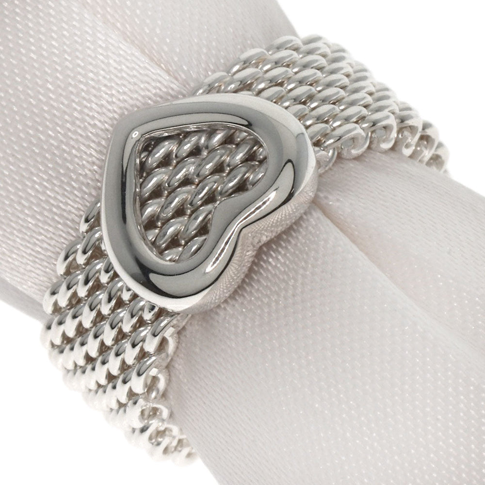 TIFFANY&Co. Ring SV Silver Somerset mesh Women Used Authentic