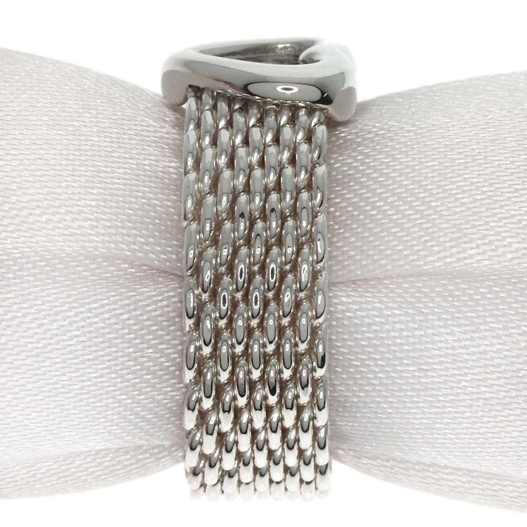 TIFFANY&Co. Ring SV Silver Somerset mesh Women Used Authentic