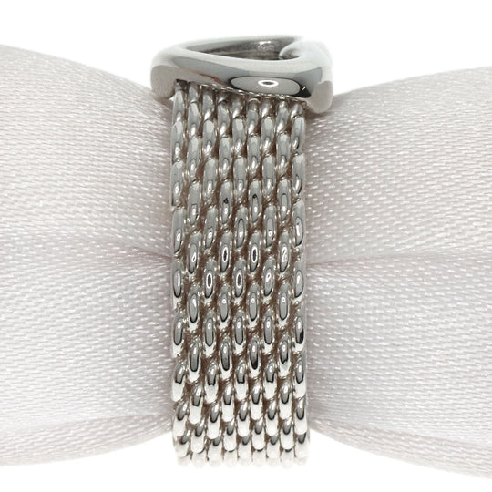 TIFFANY&Co. Ring SV Silver Somerset mesh Women Used Authentic