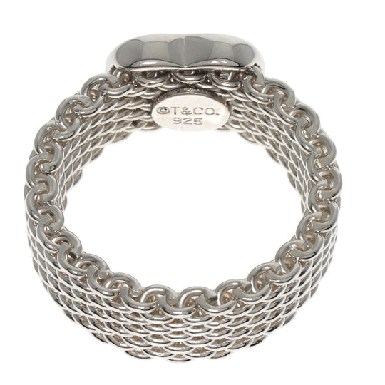 TIFFANY&Co. Ring SV Silver Somerset mesh Women Used Authentic