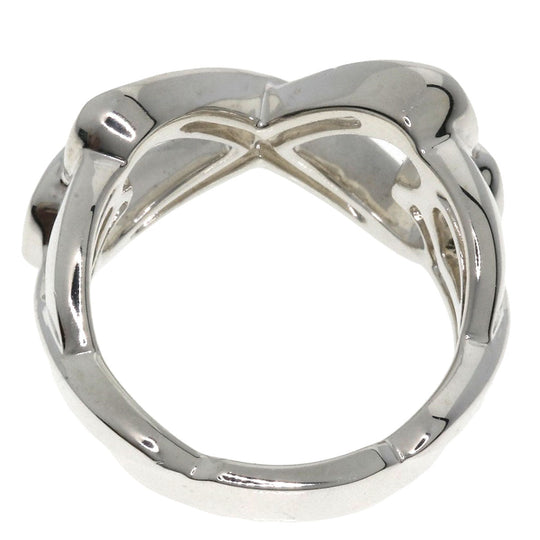 TIFFANY&Co. Ring SV Silver Double Loving Heart Women Used Authentic