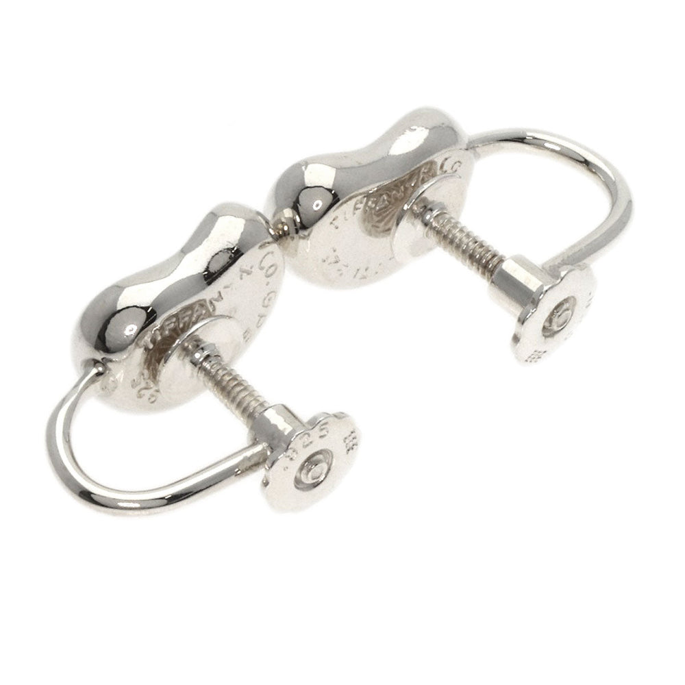TIFFANY&Co. Earring SV Silver Bean Women Used Authentic