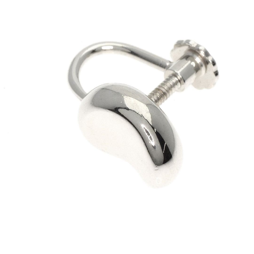 TIFFANY&Co. Earring SV Silver Bean Women Used Authentic