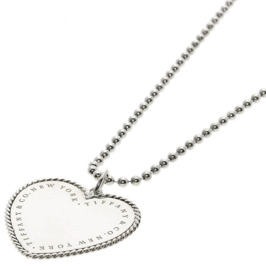 TIFFANY&Co. Necklace SV Silver Vintage Heart Large Women Used Authentic