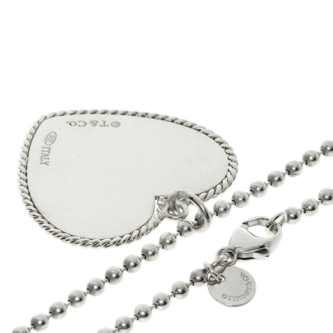 TIFFANY&Co. Necklace SV Silver Vintage Heart Large Women Used Authentic