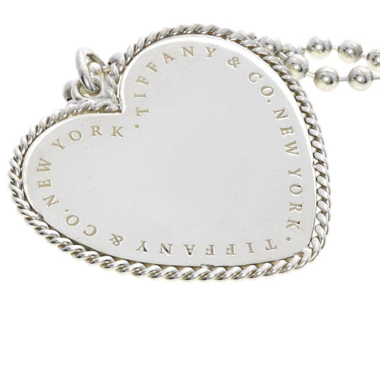 TIFFANY&Co. Necklace SV Silver Vintage Heart Large Women Used Authentic