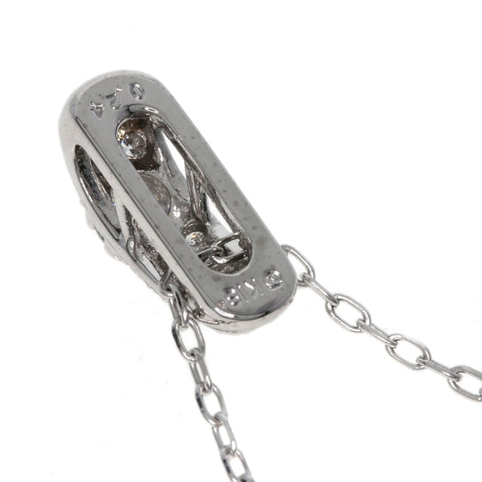 MIKIMOTO Necklace K18WG Silver diamond Women Used Authentic