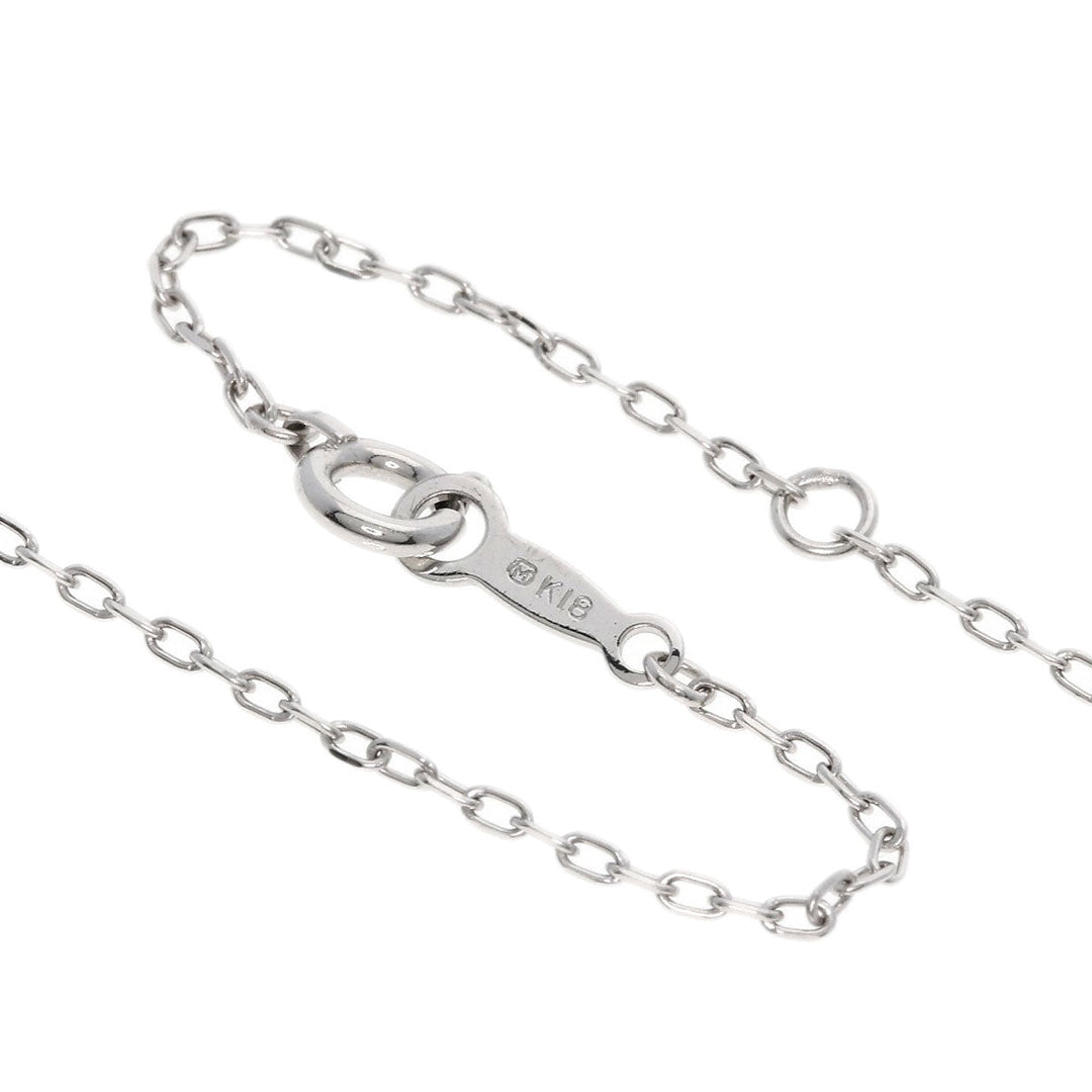 MIKIMOTO Necklace K18WG Silver diamond Women Used Authentic