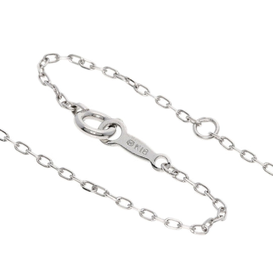 MIKIMOTO Necklace K18WG Silver diamond Women Used Authentic