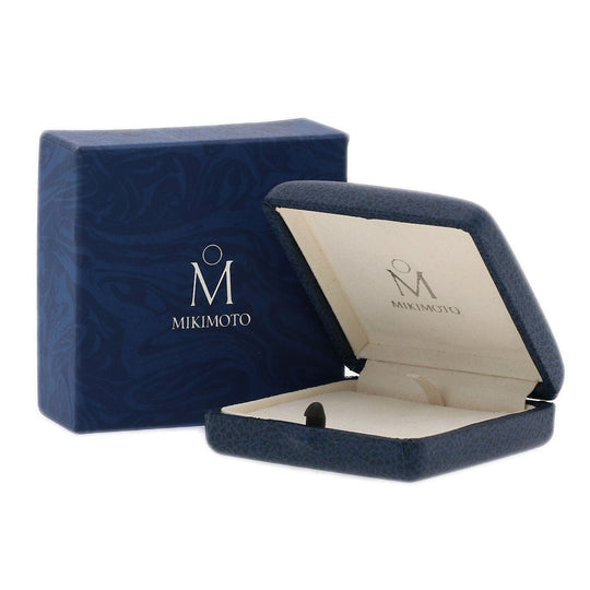 MIKIMOTO Necklace K18WG Silver diamond Women Used Authentic