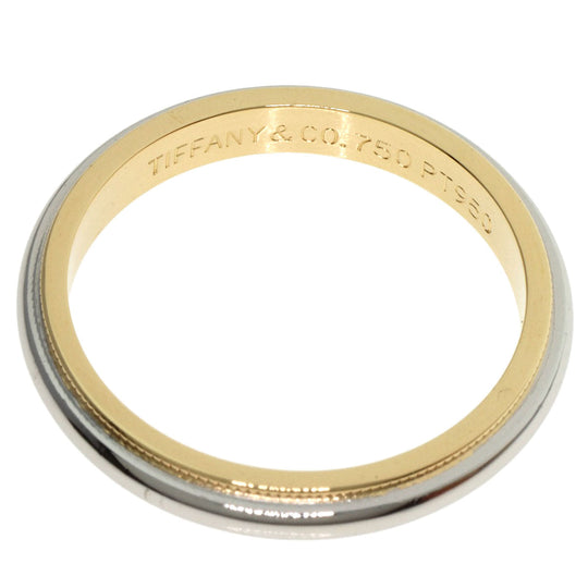 TIFFANY&Co. Ring PT950 , K18YG gold Milgrain Women Used Authentic