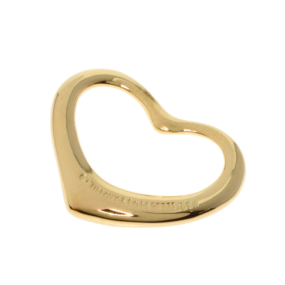 TIFFANY&Co. Pendant top 18K Yellow Gold gold Open heart Women Used Authentic