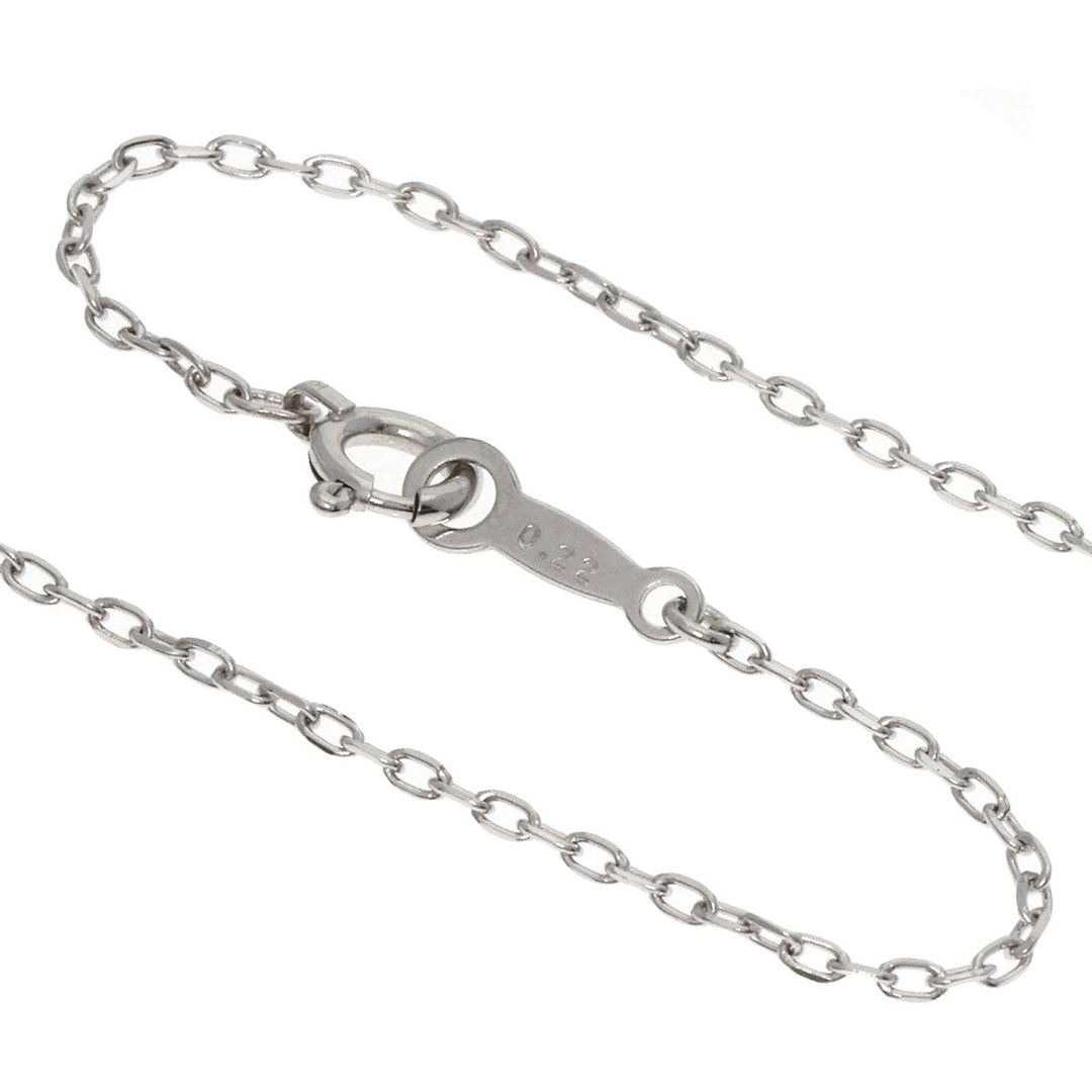 MIKIMOTO Necklace K18WG Silver Diamond Necklace Women Used Authentic