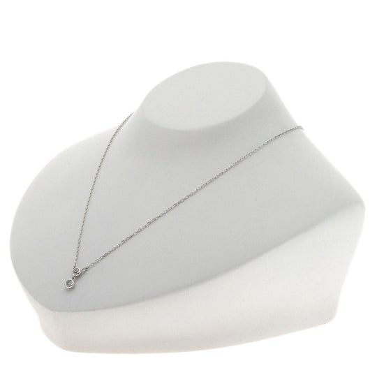 MIKIMOTO Necklace K18WG Silver Diamond Necklace Women Used Authentic