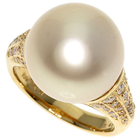 Ponte Vecchio Ring 18K Yellow Gold gold Pearl pearl diamond Women Used Authentic
