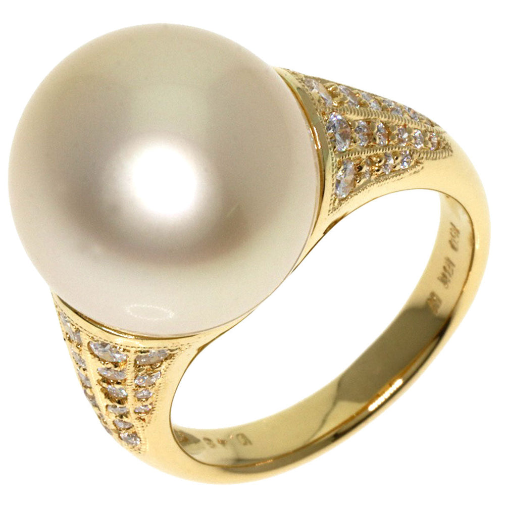 Ponte Vecchio Ring 18K Yellow Gold gold Pearl pearl diamond Women Used Authentic