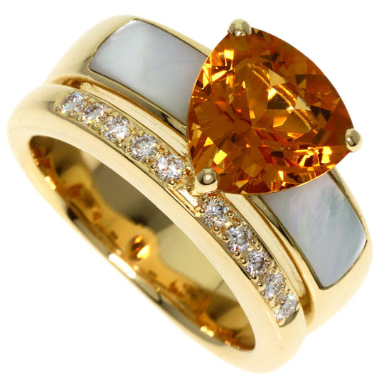 TASAKI Ring 18K Yellow Gold gold Citrine White Shell Diamond