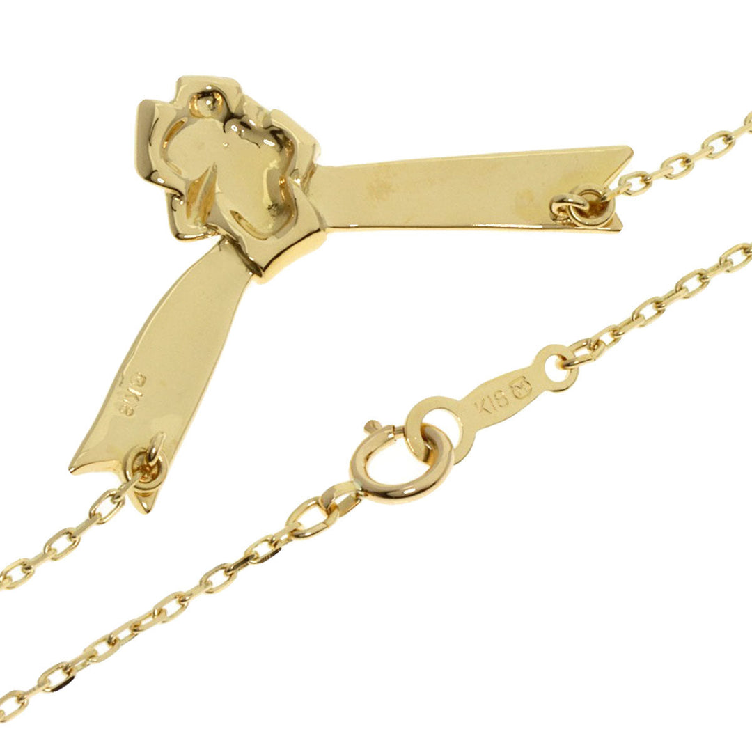 MIKIMOTO Necklace 18K Yellow Gold gold ribbon Women Used Authentic