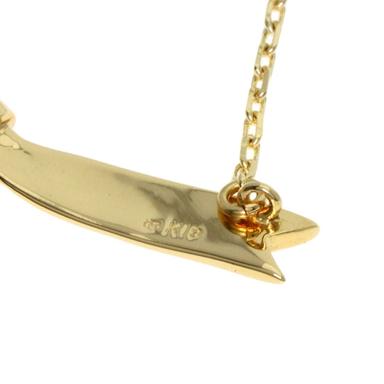 MIKIMOTO Necklace 18K Yellow Gold gold ribbon Women Used Authentic