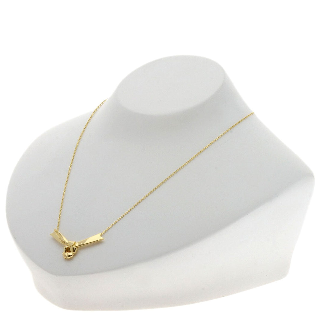 MIKIMOTO Necklace 18K Yellow Gold gold ribbon Women Used Authentic