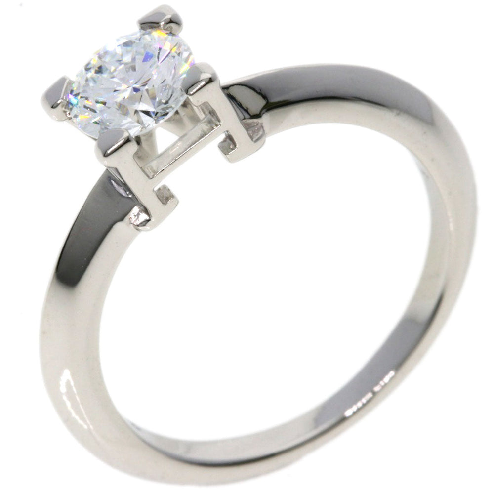 HARRY WINSTON Ring PT950 Silver HW logo diamond