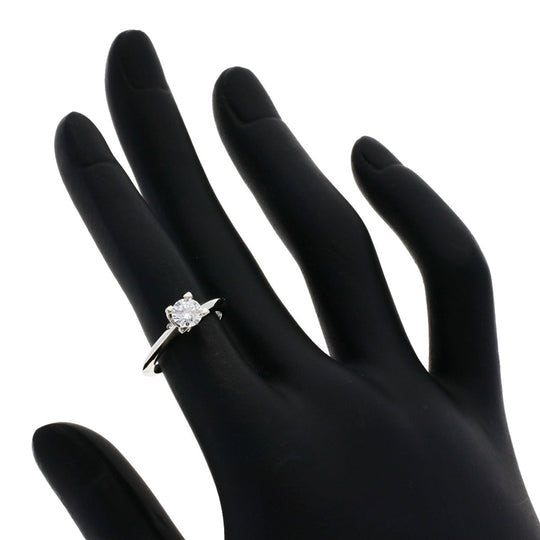 HARRY WINSTON Ring PT950 Silver HW logo diamond
