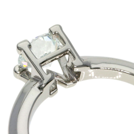 HARRY WINSTON Ring PT950 Silver HW logo diamond