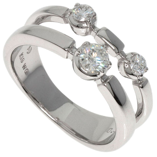 TASAKI Ring K18WG Silver diamond Women Used Authentic