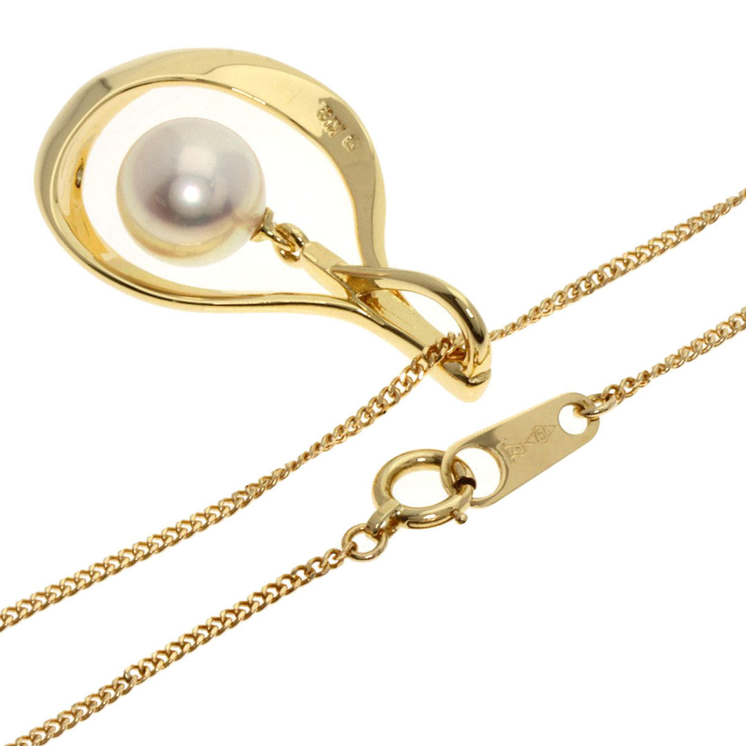 MIKIMOTO Necklace 18K Yellow Gold gold Pearl Women Used Authentic