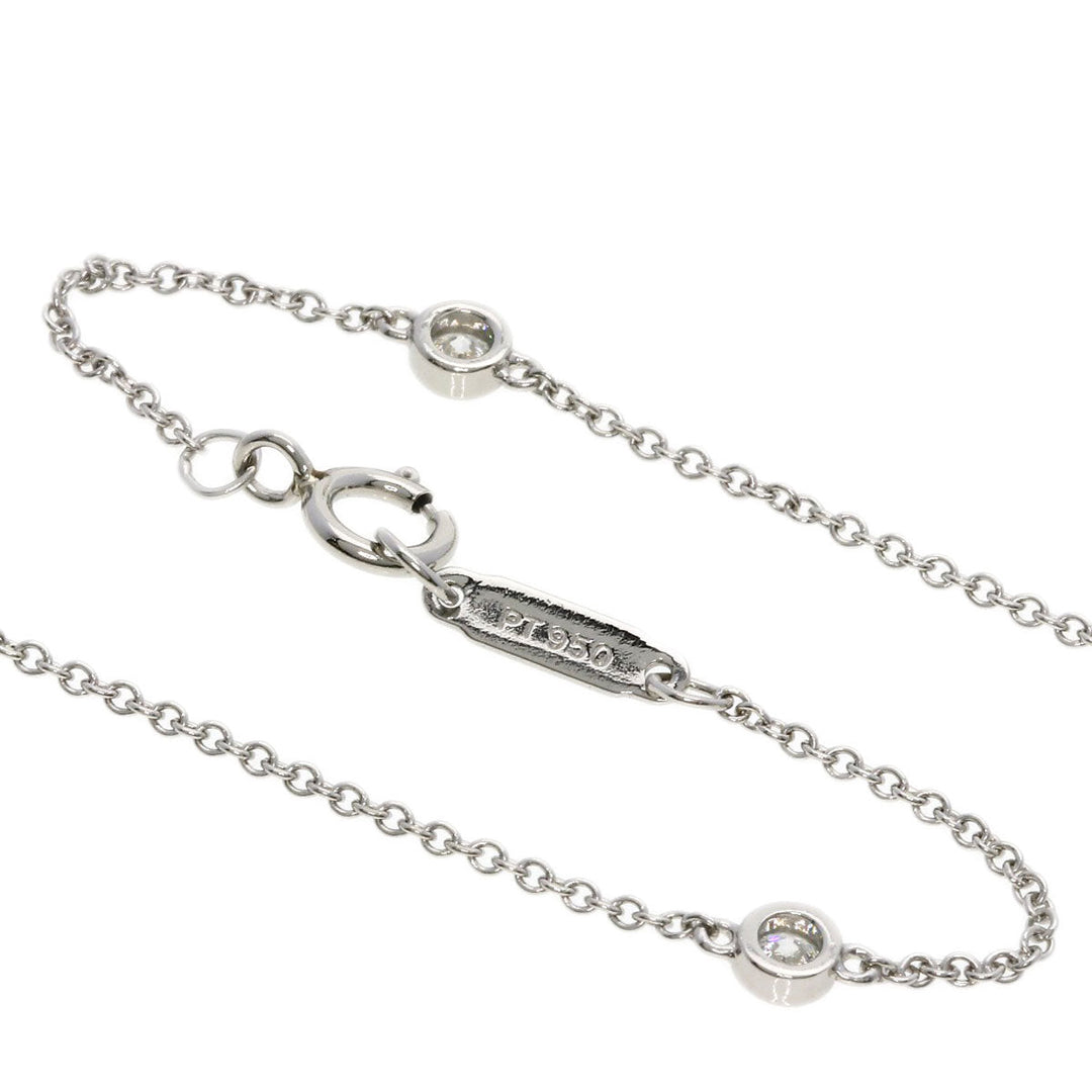 TIFFANY&Co. Necklace PT950 Silver Jazz Cross Diamond