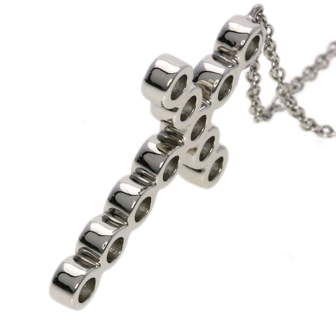 TIFFANY&Co. Necklace PT950 Silver Jazz Cross Diamond